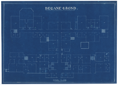 215029 Plattegrond van de begane grond van het Stads- en Academisch Ziekenhuis (Catharijnesingel 15) te Utrecht.N.B. ...
